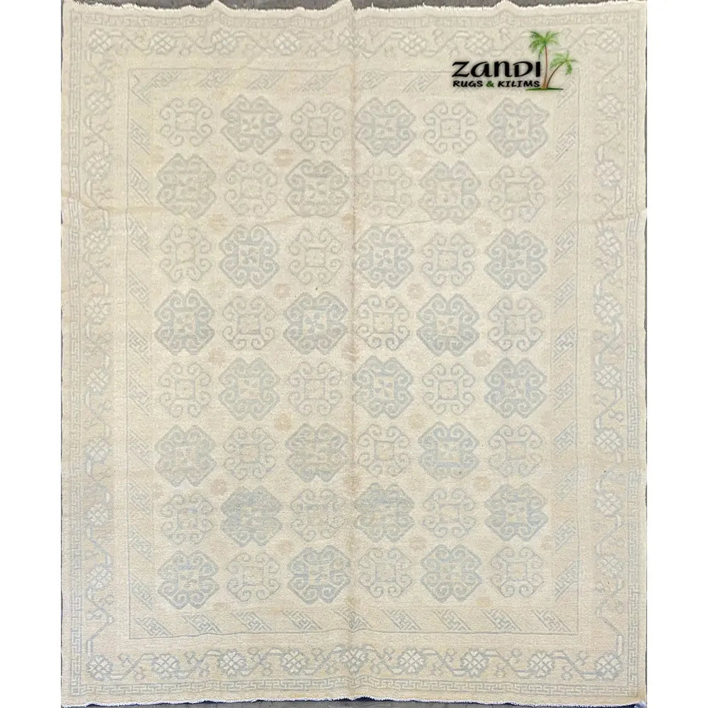 Hand knotted Afghani Khotan design rug size 9'5''x7'10'' RR10183